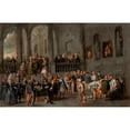 thumbnail image 3 of Cornelis De Wael 18x13 Black Modern Framed Museum Art Print Titled - To Visit the Sick (circa 1640), 3 of 5