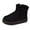 Black, variant on Yokteiria Women's Snow Boots Cozy Slip On Soft Lined High Top Ankle Boots Thick Bottom Non Slip Flat Heel Cold Weather Outdoor Boots Winter Fashion Footwear