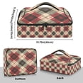 thumbnail image 3 of Iauyy Casserole Carrier for Hot Food Insulated Casserole Travel Carry Bag with Lid Food Warmer Bag for Party/Picnic,Vintage Red-brown, 3 of 7
