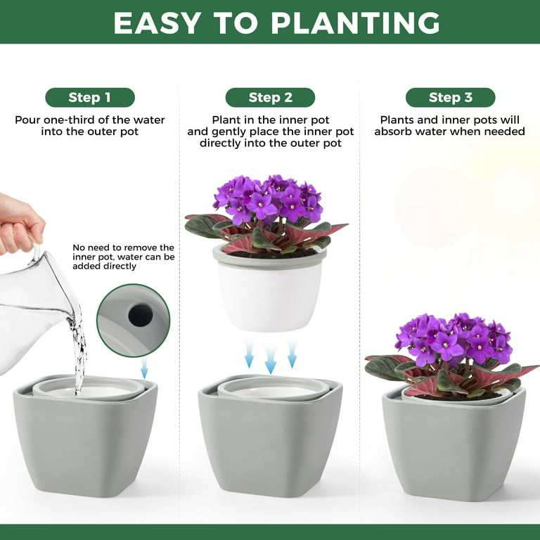 ceramic plant saucer Ceramic Planter & Wavy Saucer main image 0