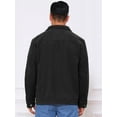 thumbnail image 3 of DARING DIVA Men's Solid Long Sleeve Button Pockets Corduroy Trucker Jacket XL Black, 3 of 7