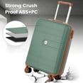 thumbnail image 7 of Travelhouse 3-Piece Hardside Spinner Carry on Luggage Set with TSA Lock and Travel Bag,Green, 7 of 7