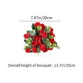 thumbnail image 3 of Decoración del hogar Flores artificiales Flores falsas Ramo de simulación Rosas Yasi Hogar Sala de estar Flores decorativas Boda Arreglos de jardinería Flores de simulación Ramo de simulación de rosas, 3 of 6