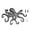iron color, variant on Retro Styles Iron Octopuses Shaped Hook Wall Mounted Organiser Decorative Hanger For Keys And Small Items