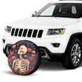 thumbnail image 2 of KAKALAD Cute Cottagecore Floral Skeleton Aesthetic Women Graph 02 Spare Tire Cover Universal Vehicle Accessories Buckle Car Tools 17”in, 2 of 6