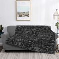 thumbnail image 2 of Balery Black Scientific Manta de Franela con Dibujo, Lujo Ultra Suave y Cálido, Antipelusa y Resistente a las Arrugas para Cama, Sofá, Camping -40"x30", 2 of 6