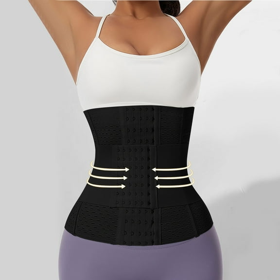 absanyy Women's Waist Trainer - Breathable Midi Support Adjustable Waist Cincher for Postpartum, Workout & Daily Shaping