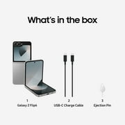 Samsung Galaxy Z Flip6 Cell Phone, Factory Unlocked Android Smartphone, 512GB, Compact, Foldable Design, One-Hand Control, Best Selfies, Full Cover Screen, US Version, 2024, Silver Shadow
