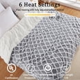 thumbnail image 2 of Electric Heated Blanket Queen Size 84"x90", Fast Heating with 6 Heat Levels, 20 Time Models, Dual Control, Machine Washable, Gray, 2 of 8