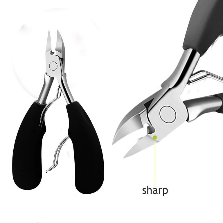 Toe Nail Clippers, Toenail Clippers For Thick Toenails Ingrown Toenails,  Professional Finger Nail Clippers For Men Women, Heavy Duty, Sharp Curved  Blades Long Handle - Temu