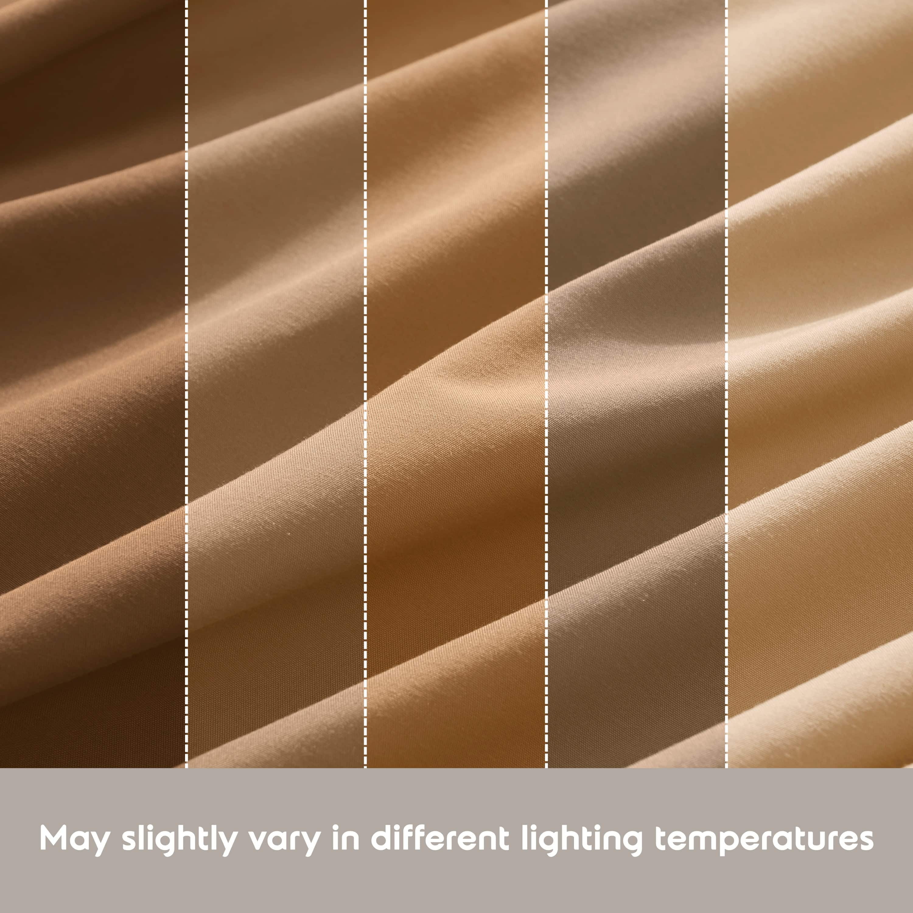 Lammaloe King Sheets Set, Hotel Style Deep Pocket 4 Piece Bed Sheets, Luxury Soft Microfiber Sheet Sets, Mocha Light Brown