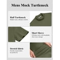 thumbnail image 5 of COOFANDY Mock Turtleneck for Men Short Sleeve Casual Stylish High Neck Fall Tops Stretch Sweater, 5 of 6