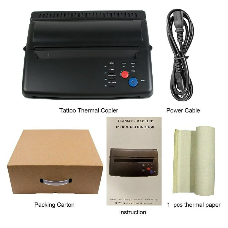 Discountink Black Premium A4 A5 Tattoo Transfer Copier Printer Machine Thermal Stencil Maker, Men's, Size: One Size