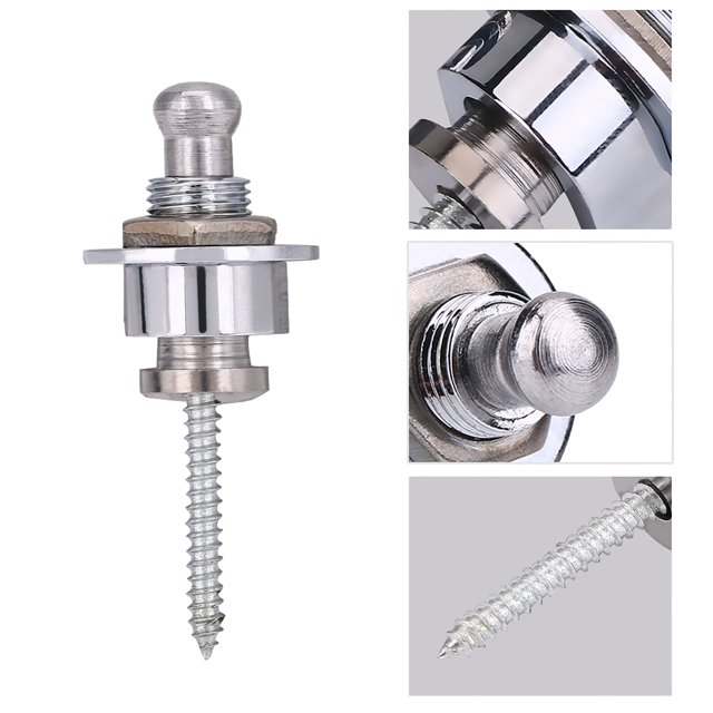 Candado para correa de guitarra negro duradero de uso prolongado candado dorado fácil de instalar para amantes de los instrumentos guitarras eléctricas ANGGREK Otros