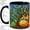 Black, variant on Stained Glass Tree Accent Mug, 11oz Ceramic Coffee Cup for Nature Fans