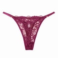 thumbnail image 4 of Sakmal Full Coverage Underwear Women Thong Lace Cheeky Panties Red Comfort Panties for Women M, 4 of 4