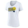 thumbnail image 2 of Women's White Michigan Wolverines 2025 Big Ten Softball Conference Tournament Champions Next Batter V-Neck T-Shirt, 2 of 4