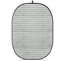 Glow CBA-WW0003 5x6.5' Fabric Collapsible Backdrop, Wooden Wall