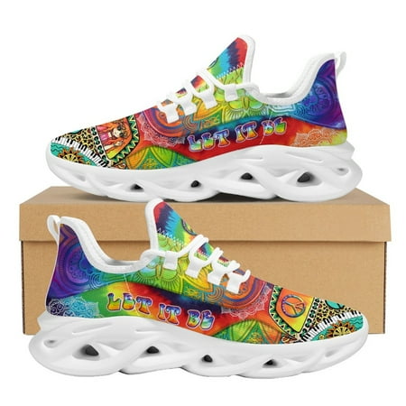 

Hippie Let It Be Sneakers Comfortable Non-Slip Mesh Shoes Breathable Air Cushion Women s Running Shoes Zapatillas