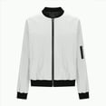 thumbnail image 4 of Towmus Fall Jackets for Women 2025 Trendy Zip Up Bomber Jacket Lightweight Outwear Coat Spring Winter Coats, 4 of 6