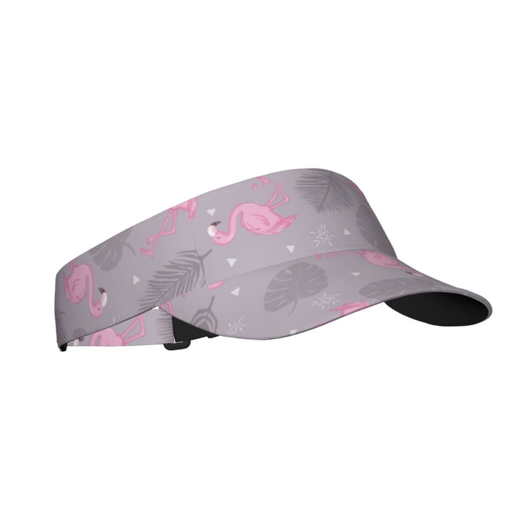 Bulk Lot New 12 Pink Sun Visor Golf Tennis Beach Cap Adjustable Strap Disketp Pink Flamingo (2) Sun Visors for Women Men Unisex  main image 2