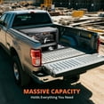 thumbnail image 3 of Truck Tool Box, Black Steel Truck Toolbox with t-Handle Lock Storage Organizer Tool Box Chest for Pickup Truck Bed, RV, Trailer, 36 in x 14 in x 16 in, 3 of 7