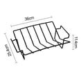 thumbnail image 6 of Sunjoy Tech Large Carbon Steel Roasting Rack High-Temperature Resistant Versatile V-shaped Griddle Rib Grilling Rack, 6 of 7