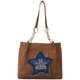 thumbnail image 1 of Bolso de mano con forma de estrella para mujer, bolso de viaje versátil y de gran capacidad a la moda (marrón), 1 of 9