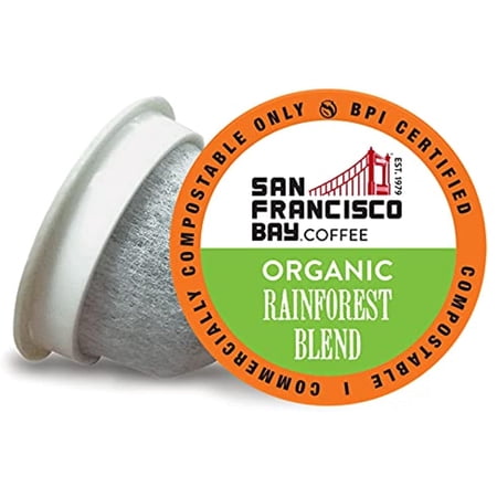 Sf Bay Coffee Onecup Organic Rainforest Blend 120 Ct Medium Roast Compostable Coffee Pods  K Cup Compatible Including Keurig 2.0