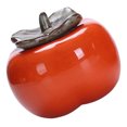 thumbnail image 3 of Persimmon Shaped Tea Canister Ceramic Sealed Canister Ornaments Wedding Gift, 3 of 8