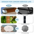 thumbnail image 3 of Grand Patio 12ft Round Tilting Patio Umbrella, Beige Faux-Wood Grain, Adjustable Height, Patio Umbrellas 12in, 3 of 8