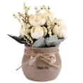 thumbnail image 2 of Flores artificiales en maceta Jadeshay de seda color Blanco, 2 of 8