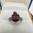 thumbnail image 5 of Delicate Fashionable Halloween Ring Silver-plated Metal Pumpkin Face Shape Rhinestone Decor Ring Party Jewelry Finger Accessories Jewelry Birthday Gift, 5 of 5