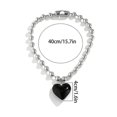 thumbnail image 5 of Collar con cadena de cuentas redondas de cristal Yashi Corazón 26866, 5 of 5
