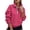 Pink, variant on Women's Half Zip Pullover Sweatshirt, Oversized Stand Collar Long Sleeve Solid Color Casual Tops Black L