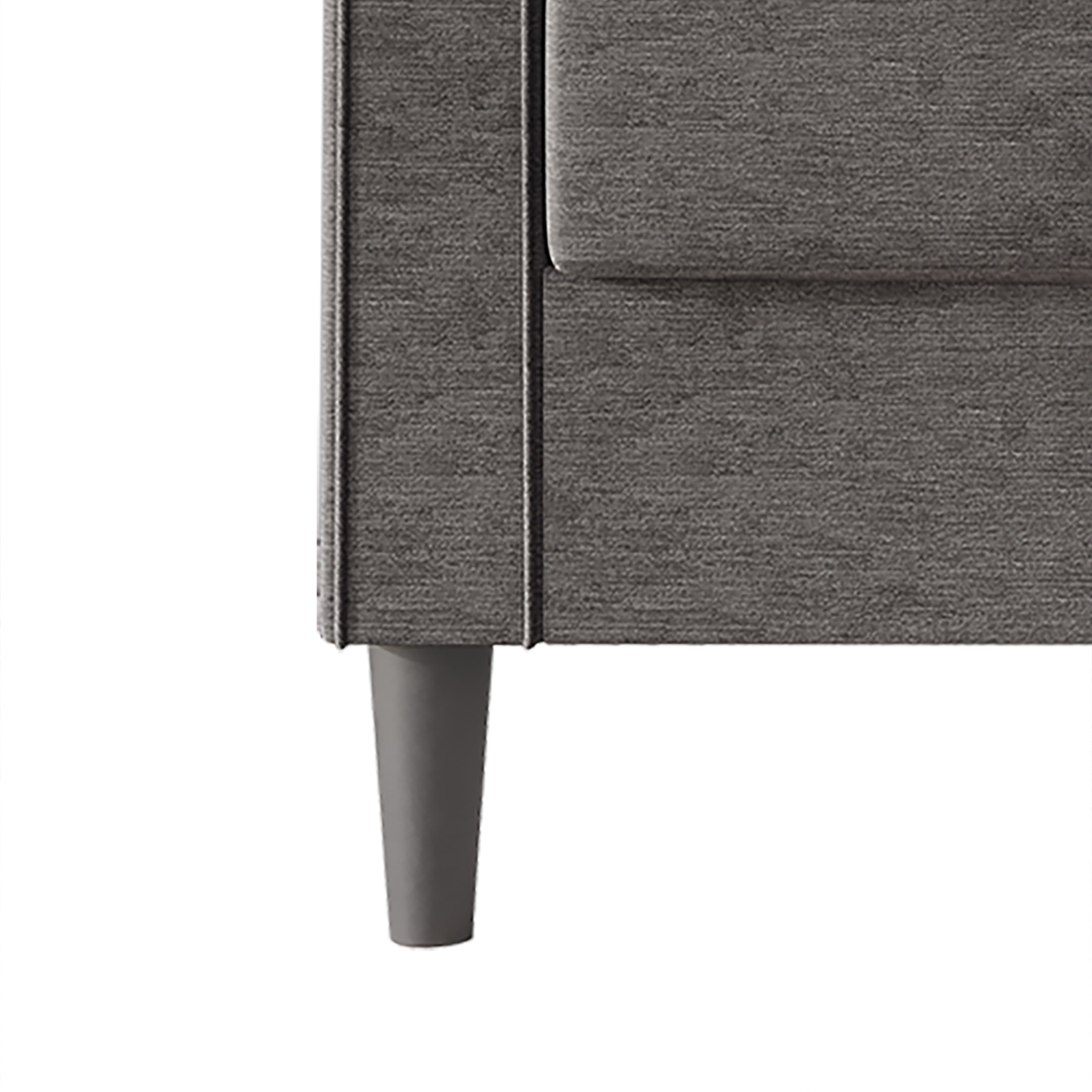 Castle Place Classic Linen Upholstered Sofa, Dark Grey
