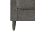 thumbnail image 5 of Castle Place Classic Linen Upholstered Loveseat, Dark Grey, 5 of 7