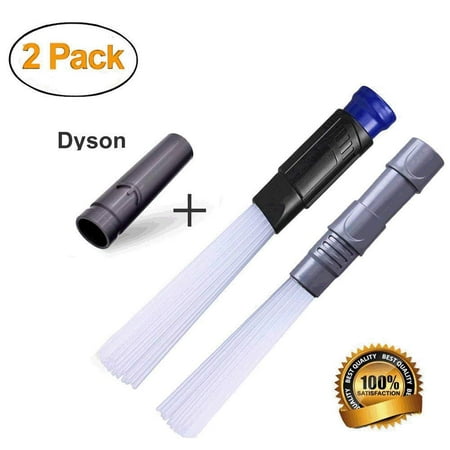 Small Tube Adapter - (2packs) Dust Cleaner Tube Dust Brush,Universal Vacuum Attachments Brushes Cleaning,Small Suction Brush Tubes and Adapter - Dirt Remover Cleaning Accessories,Strong Suction for Corners,Pets,Cars