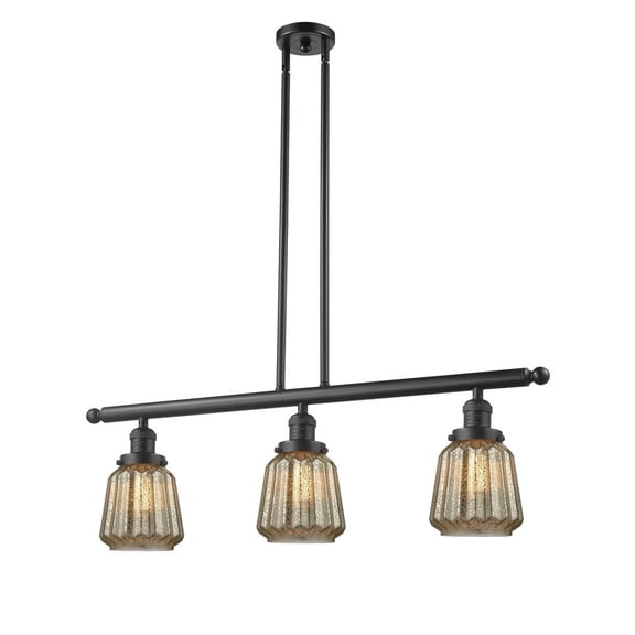Innovations 213-OB-G146-LED Chatham 3 Light Island Light part of the Franklin Restoration Collection, Oil Rubbed Bronze