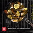 thumbnail image 3 of Nexgrill Deep Fryer Basket with Removable Wooden Handle, Non-Stick Graphite Fish Fry Basket with Locking Lid for Seafood, Crawfish, Fries & Outdoor Cooking - 530-0020A, 3 of 6