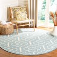 thumbnail image 2 of SAFAVIEH Dhurries Slater Geometric Area Rug, Light Blue/Ivory, 4' x 6', 2 of 10