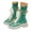 Green, variant on Women's Ankle Boots Bottom Fashion Elevated Lace Up Short Boots Stylish Jelly Design for All Outdoor Activities 5.5 Green