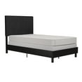 DHP Janford Upholstered Bed, Black Faux Leather, Twin