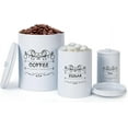 thumbnail image 4 of Kitchen Canisters Set of 3, Airtight Vintage Food Storage Jars with Lids for Farmhouse Kitchen Decor, Rustic White Canisters for Coffee, Sugar, Tea Storage, 4 of 7