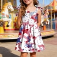 thumbnail image 2 of Xudanell Girls 4th of July Dress Toddler Butterfly USA Sundress Stars Stripes Dresses Kids Patriotic Clothes 2-8 Years (Red, 4-5 Years), 2 of 5