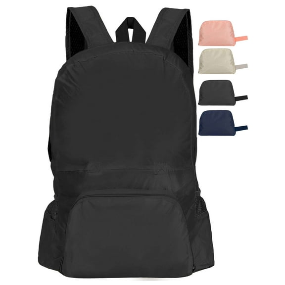 Deago Lightweight Packable Backpack Water Resistant Travel Hiking Daypack Foldable Backpack for Men Women (Black)