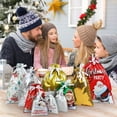 thumbnail image 4 of Oioii Christmas Drawstring Gift Bags,Reusable Eco-Friendly Drawstring Sacks for Holiday Wrapping Party Favors, H(30/10styles), 4 of 5