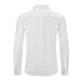 thumbnail image 4 of qolati Men's Muscle Fit Dress Shirts Stylish Hidden Zipper Long Sleeve Henleys Blouse Casual Button Down Business Formal Shirts, 4 of 6