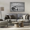 thumbnail image 2 of Stupell Industries Focused Horse Duo Gray Framed Floater Canvas Wall Art design by Wendy Caro, 21 x 31, 2 of 9