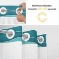 thumbnail image 2 of No Hook Blue Stripes Shower Curtain with Snap in Liner Set, Modern Gradient Abstract Striped Lines Waterproof Fabric Bathroom Curtains with See Through Top Window, Hotel Style Small 36 x 72 Inch, 2 of 9